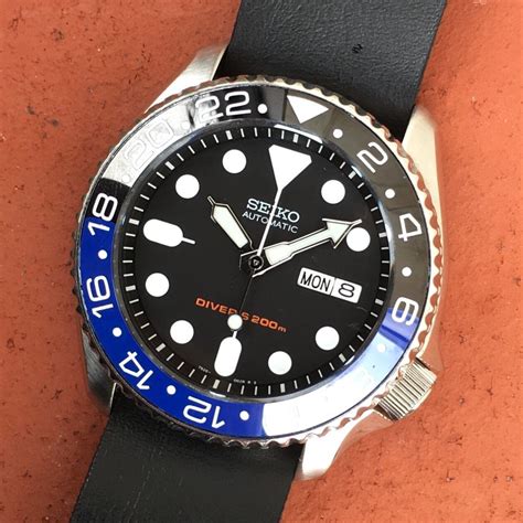 SEIKO Mod SKX009 SKX007 SKX011 Ceramic Bezel Insert SKX SUB GMT BATMAN