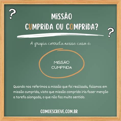 Missão Comprida Ou Missão Cumprida
