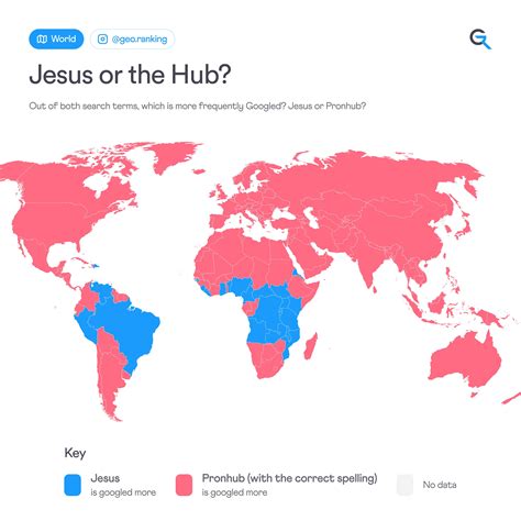 Out of both search terms, which is more frequently Googled? Jesus or ...