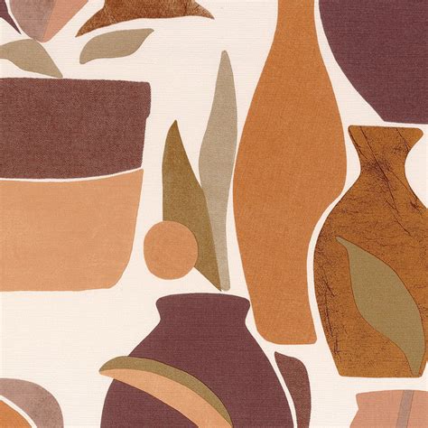 Papier Peint Vallauris Terre De Sienne Nude Beige Casamance