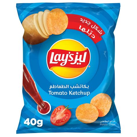 Buy Lays Tomato Ketchup Flavor Potato Chips 40g Online In Uae