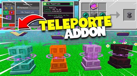 NOVO ADDON MOD DO ENDERALTAR TELEPORTE PARA MINECRAFT PE 1 20