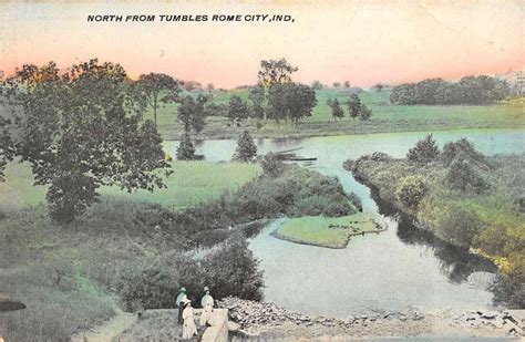 Rome City Indiana Birdseye View Of City Antique Postcard K83337 - Mary ...