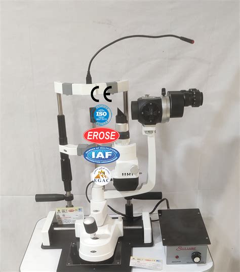 Slit Lamp Zeiss Type Three Step Magnification With Metal Plate Glass