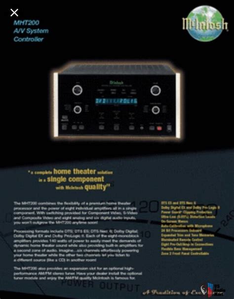 Mcintosh Mht Amplifier Processor Home Theater For Sale Us