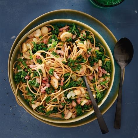 Spaghetti Met Boerenkool Champignons En Spekjes Jumbo