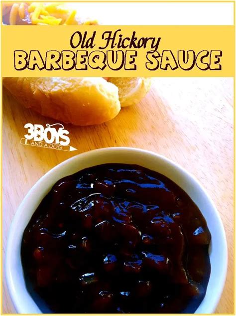 Make Your Own Old Hickory Barbecue Sauce - 3 Boys and a Dog