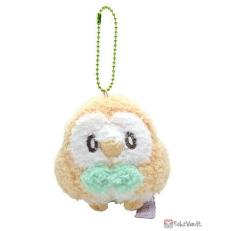 Pokemon 2022 Rowlet Takara Tomy Poke Peace Mascot Plush Keychain