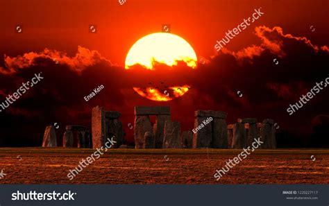 Sunset Over Stonehenge Stock Photo 1220227117 | Shutterstock