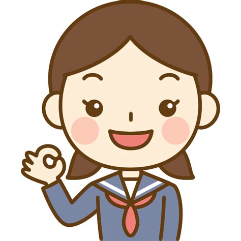 勉強をする女子中学生のイラスト かわいい女性の無料イラスト『woman Illust』