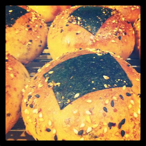 Nori Anpan With Togorashi Bagel Bread Food Brot Essen Baking