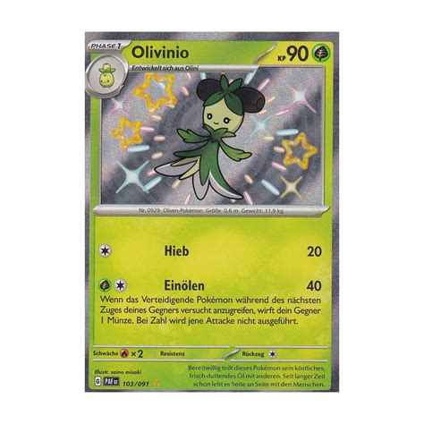 Olivinio 103 091 Shiny Paldeas Schicksale Pokemon Karte Kaufen