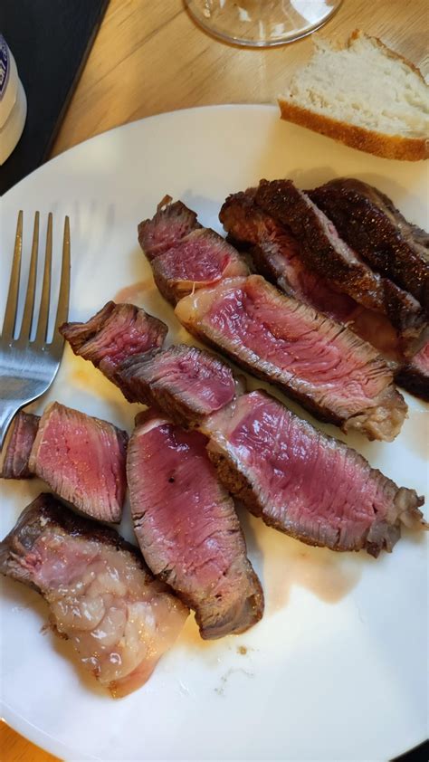 My First Attempt At Reverse Sear Rib Eye 25 Mins In 130 Celsius Oven