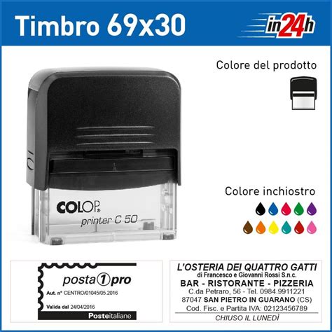 Timbro Colop Printer C Con Gomma Personalizzata Online