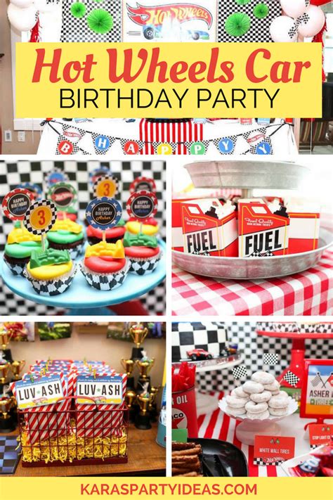 Hot Wheels Car Birthday Party Kara S Party Ideas Hot Wheels