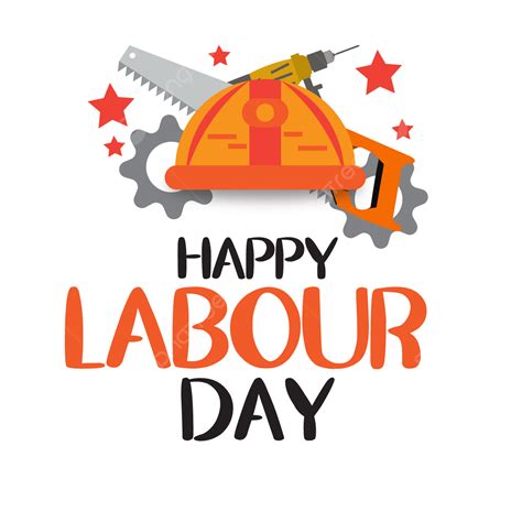 Happy Labour Day Vector PNG Images Happy Labour Day With Stars Happy