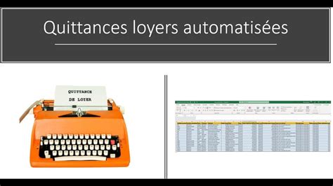 Tutoriel Excel Quittances De Loyers Automatis Es De A Z Youtube