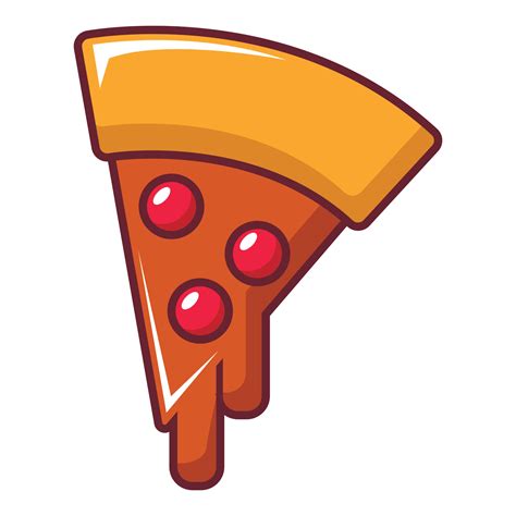 Icono De Rebanada De Pizza Estilo De Dibujos Animados Vector