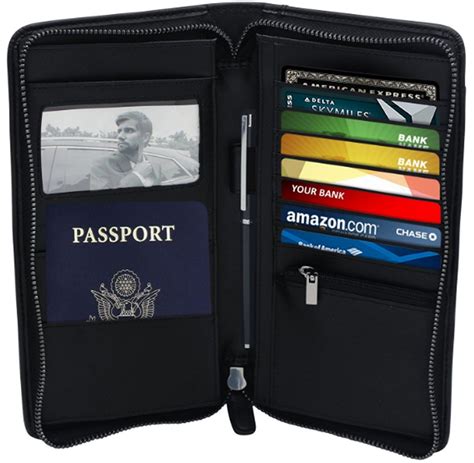 Large Genuine Leather Passport Holder And Travel Document Organizer Discover This S Travel