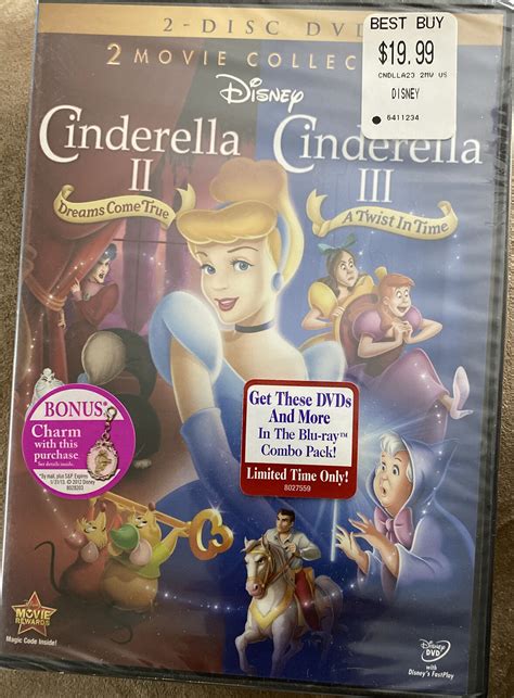 Cinderella Ii Dreams Come True Cinderella Iii Twist In Time 2 Disc Dvd New 786936825848 Ebay