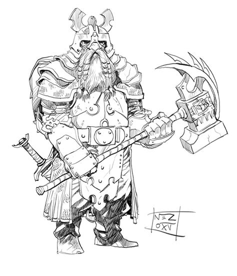 Dwarf warrior or paladin concept. by Nezart on DeviantArt