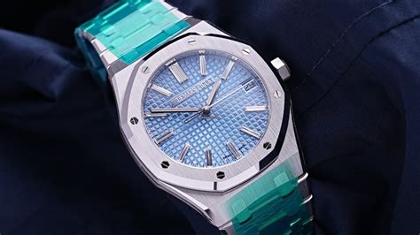 Audemars Piguet Royal Oak White Gold Ice Blue Baguette Dial For