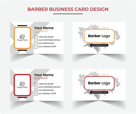 Barber Shop Business Card Design Template. 23306176 Vector Art at Vecteezy