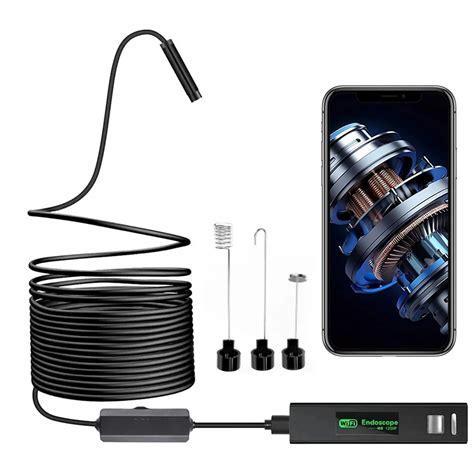 Cam Ra Endoscope Sans Fil Pour Inspection Automobile Tanche Ip Wifi