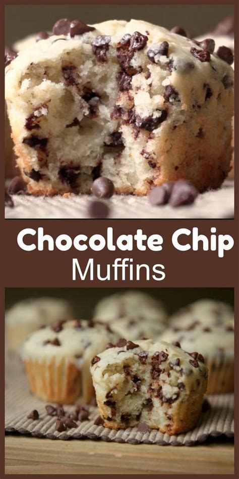 Moist And Fluffy Chocolate Chip Muffin Recipe Chocolate Chip Muffins