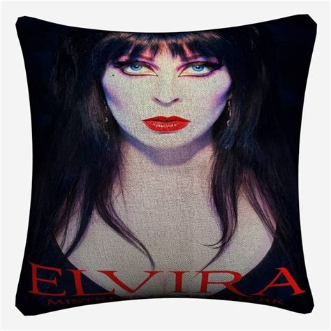 Elvira Movie Halloween Macabre Decorative Linen Cushion Cover Pillow Case For Sofa 45x45cm Home ...