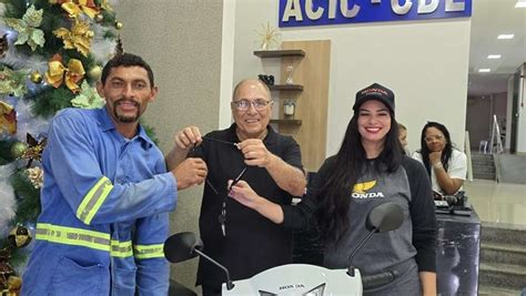 Saiu O Ganhador Da Moto Da Campanha Natal Premiado Da Acic