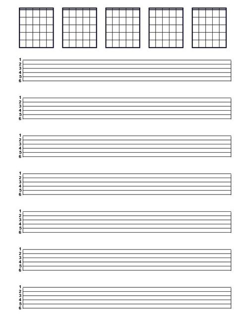 Free Printable Guitar Tablature Sheets