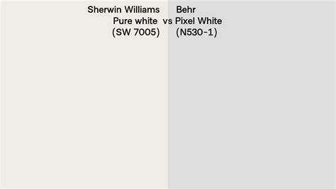 Sherwin Williams Pure White Sw Vs Behr Pixel White N Side