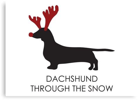 "dachshund through the snow" Canvas Print by envato | Redbubble