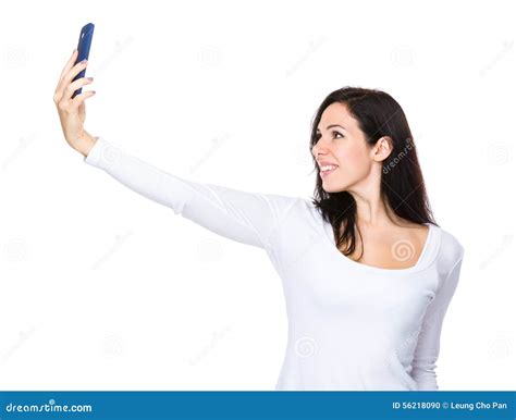 Young Woman Take Selfie Stock Photo Image Of Clothes 56218090