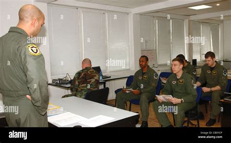 Capt Danny Cannon Briefs Aircrews Prior To A Mission Supporting The