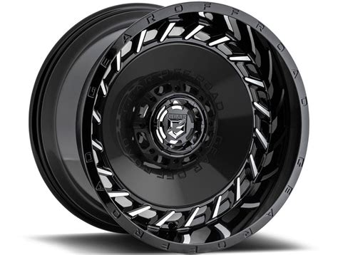 Gear Off Road Milled Gloss Black Orbit Wheels Realtruck