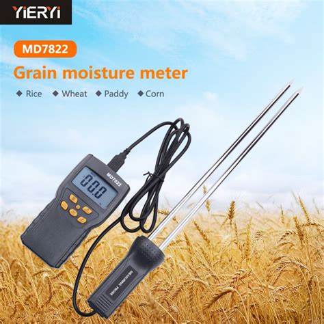 Yieryi New MD7822 LCD Display Digital Grain Moisture Meter Humidity