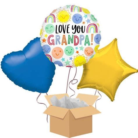 Love You Grandpa Balloon Bouquet Delivered Inflated Party Delights