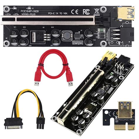 009s Plus Riser Card Ver009s Pcie Pci E Pci Express X16 Gpu 6in Adapter Card 1x 16x Extender Usb