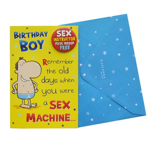 Birthday Card Sex Machine Garlanna Greeting Cards