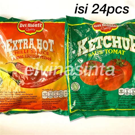 Jual Delmonte Sachet Pcs Saus Tomat Sambal Pedas Extra Hot Kemasan