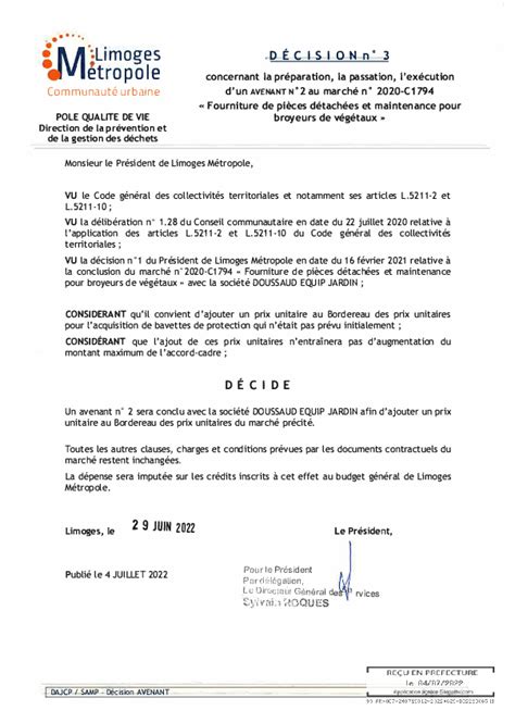 Décision n3 concernant la préparation la passation l éxecution d un