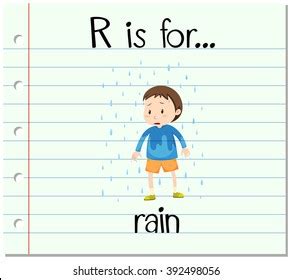 Flashcard Alphabet R Rain Illustration Stock Vector (Royalty Free ...