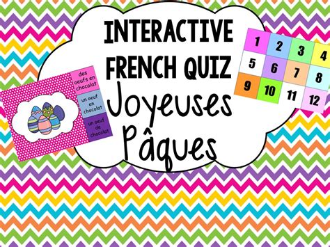 French Interactive Quiz Easter Joyeuses Paques Teaching Resources