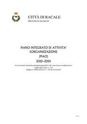 Piano Integrato di Attività e Organizzazione del Comune di Racale