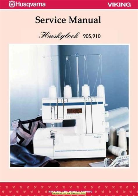 Husqvarna Huskylock 905 910 Sewing Machine Service Parts Manual