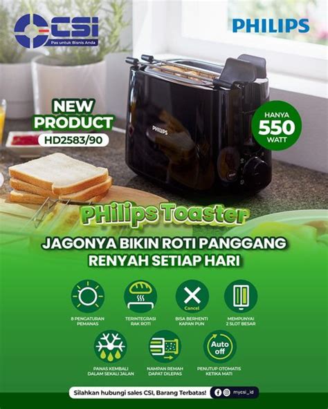 Jual Philips Toaster Panggangan Alat Pemanggang Roti Hd Hd