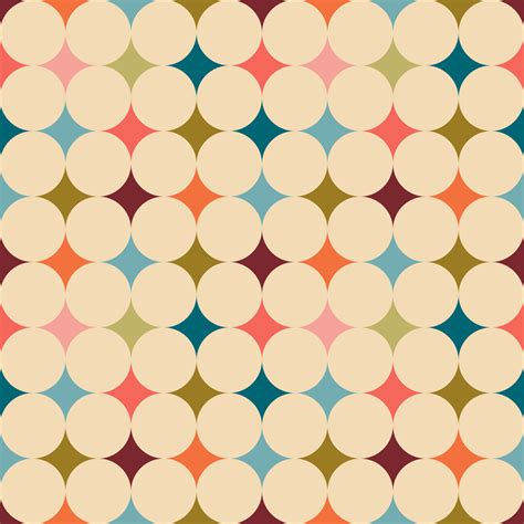 Aesthetic mid century printable seamless pattern with retro design ...