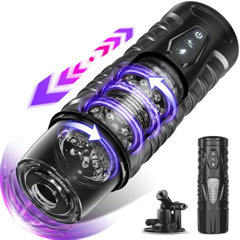 Black Knight Automatic Thrusting And Rotating Male Masturbator Sex Toys